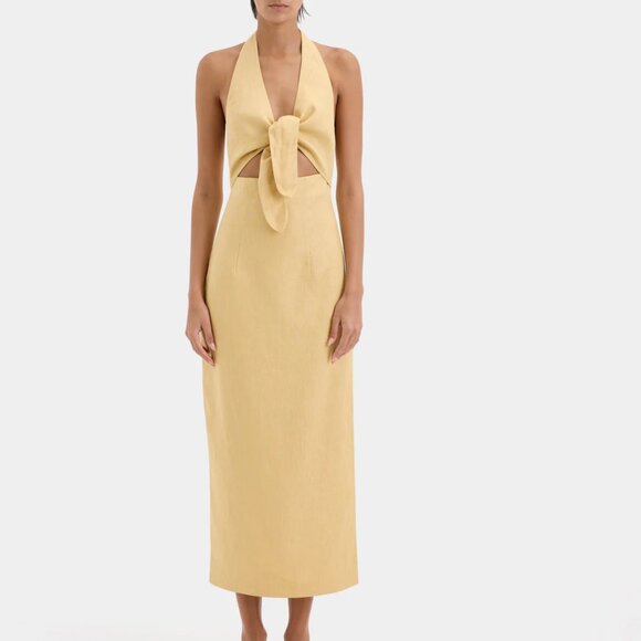 SIR. Carlotta Tie Midi Dress  USD $490 (Local duties included) or 4 installments - Picture 1 of 12
